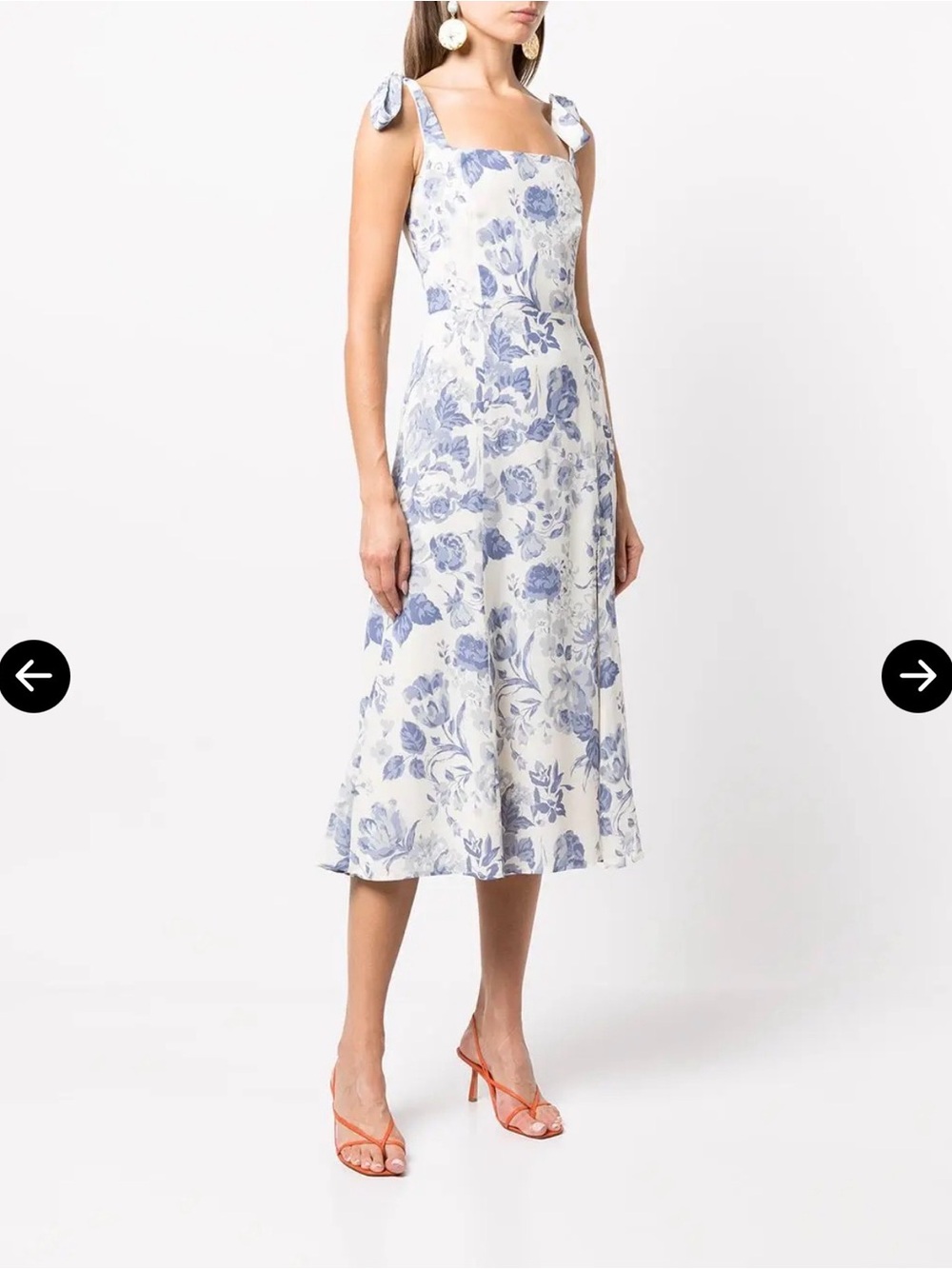 REFORMATION Twilight Floral-Print Midi Dress 4 - Picture 9 of 12